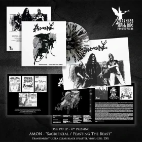 AMON · Sacrificial / Feasting The Beast | SPLATTER LP (Death Metal Vinyl) · Picture 2