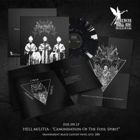 HELL MILITIA · Canonisation Of The Foul Spirit | TRANSPARENT BLACK CLOUDY LP (Black Metal Vinyl) · Picture 2