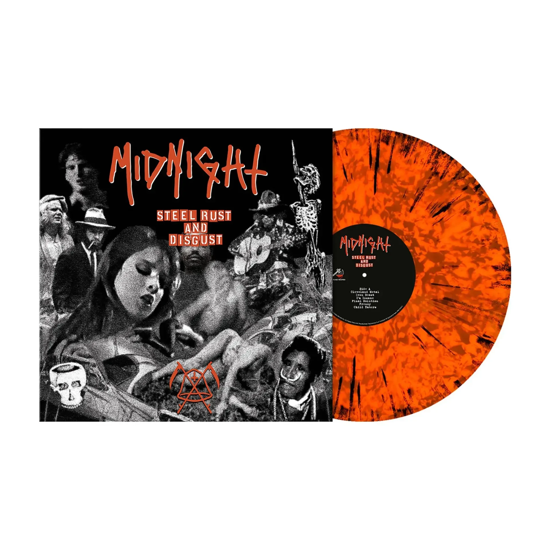 MIDNIGHT - Steel, Rust And Disgust · ORANGE BLACKDUST LP (Black Metal/Thrash Metal Vinyl)