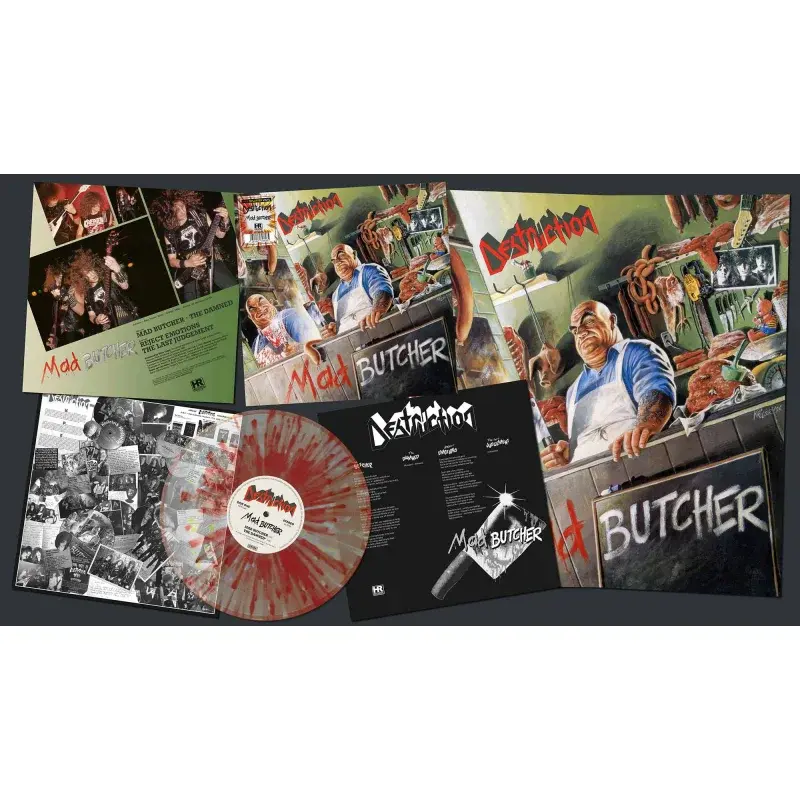 DESTRUCTION · Mad Butcher | CLEAR/YELLOW/RED FIRE SPLATTER LP (Thrash Metal Vinyl) · Picture 3