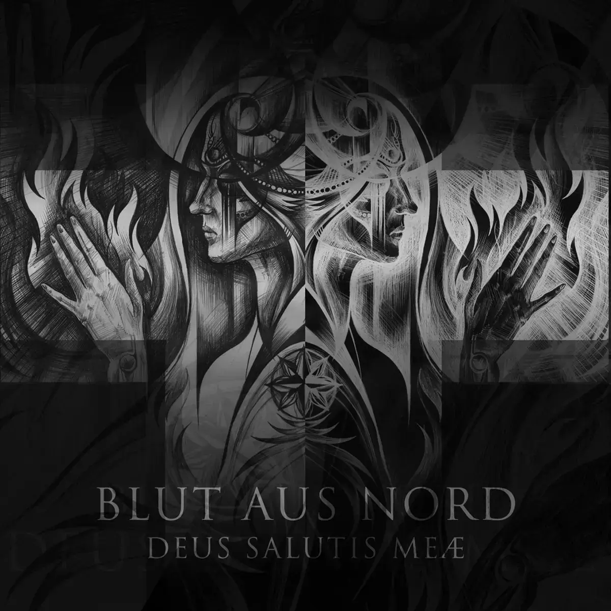 BLUT AUS NORD · Deus Salutis Meae | CLEAR/BLACK MARBLED LP (Black Metal Vinyl) · Picture 1
