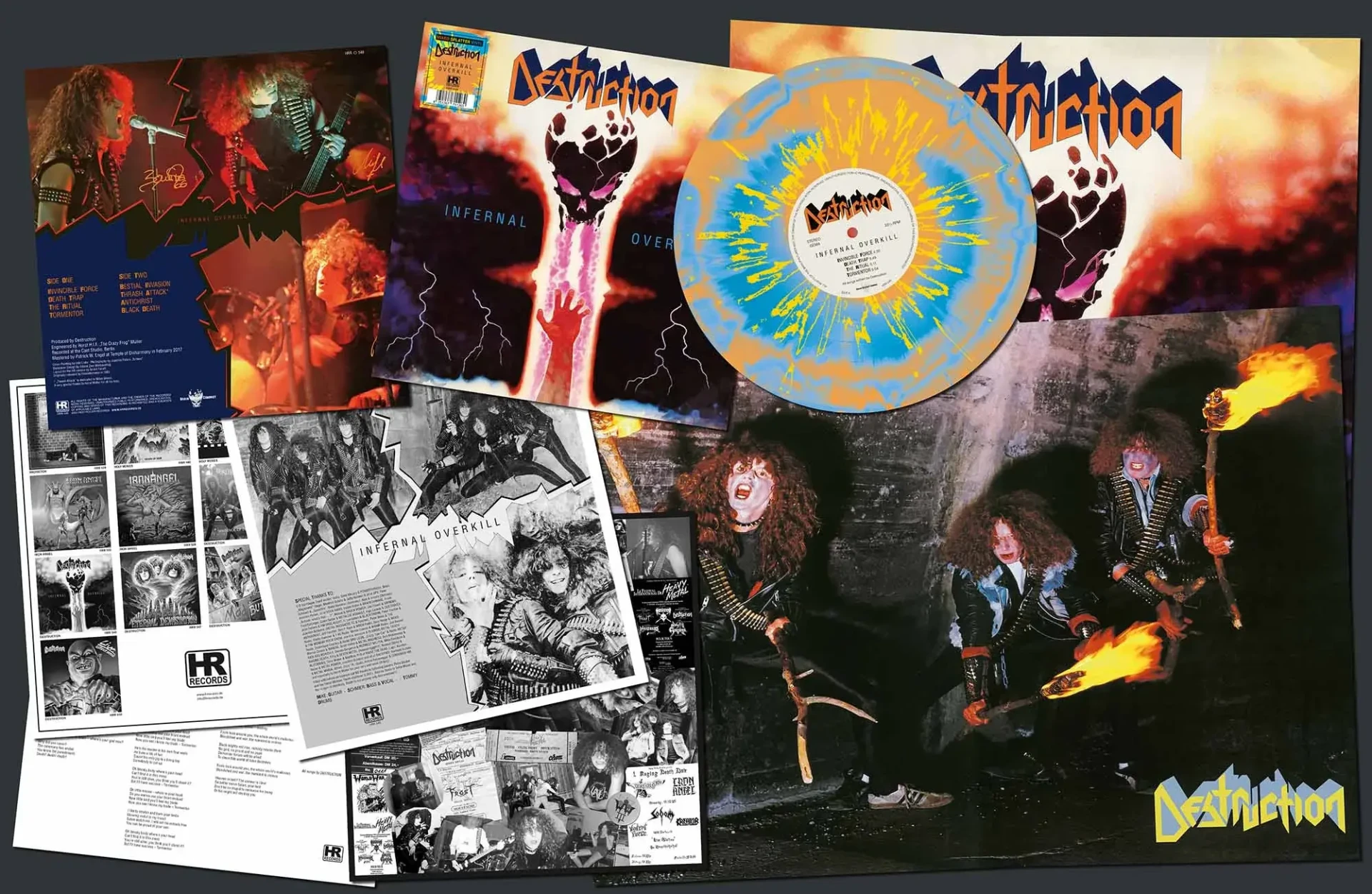 DESTRUCTION · Infernal Overkill | ORANGE/BLUE/YELLOW SPLATTER LP (Thrash Metal Vinyl) · Picture 2