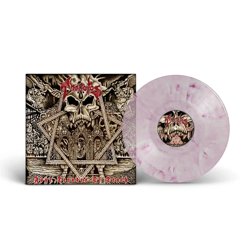 Thanatos · Four Decades Of Death | CLEAR/RED Smoke LP+DVD