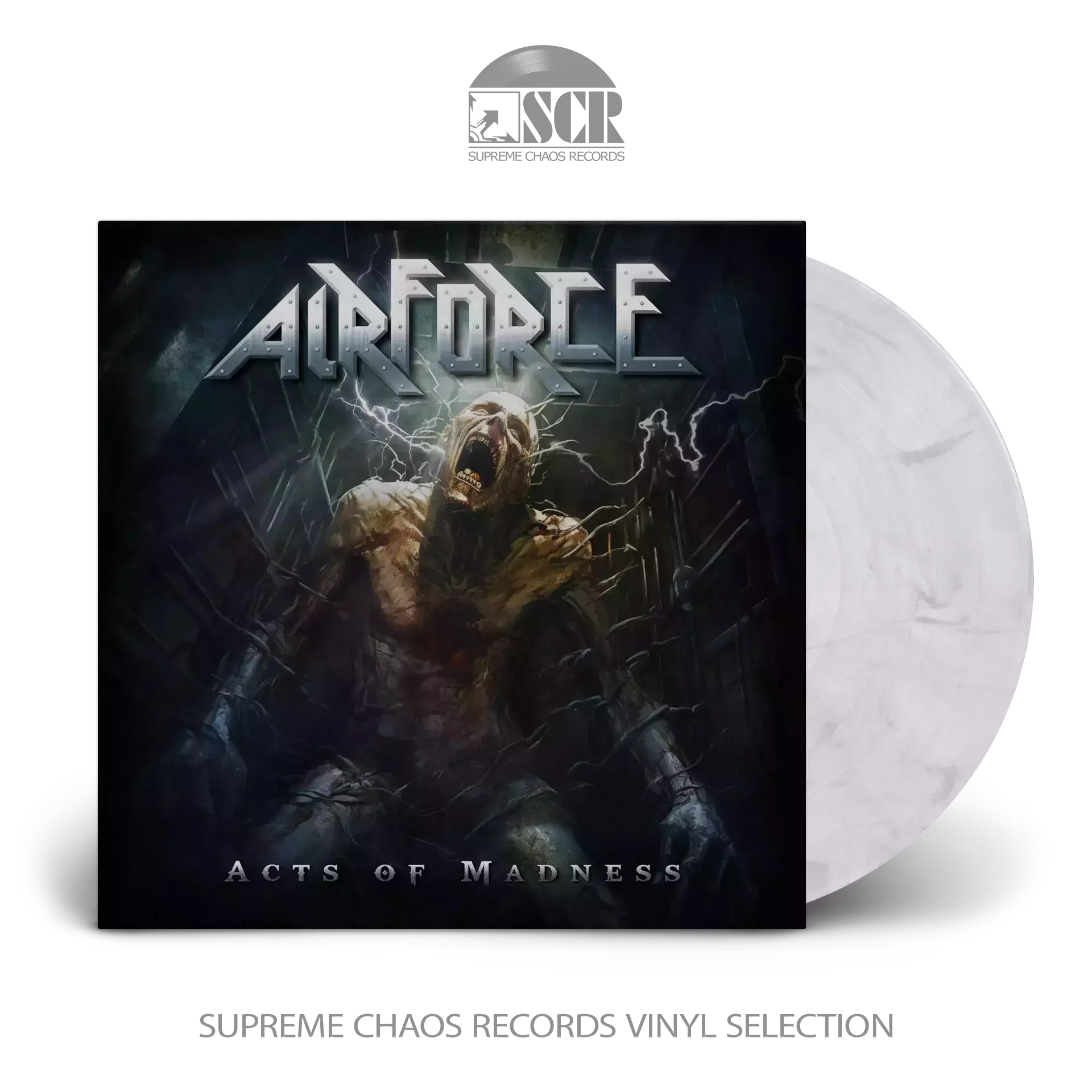 AIRFORCE · Acts Of Madness | WHITE BLACK MARBLED LP (Heavy Metal Vinyl)