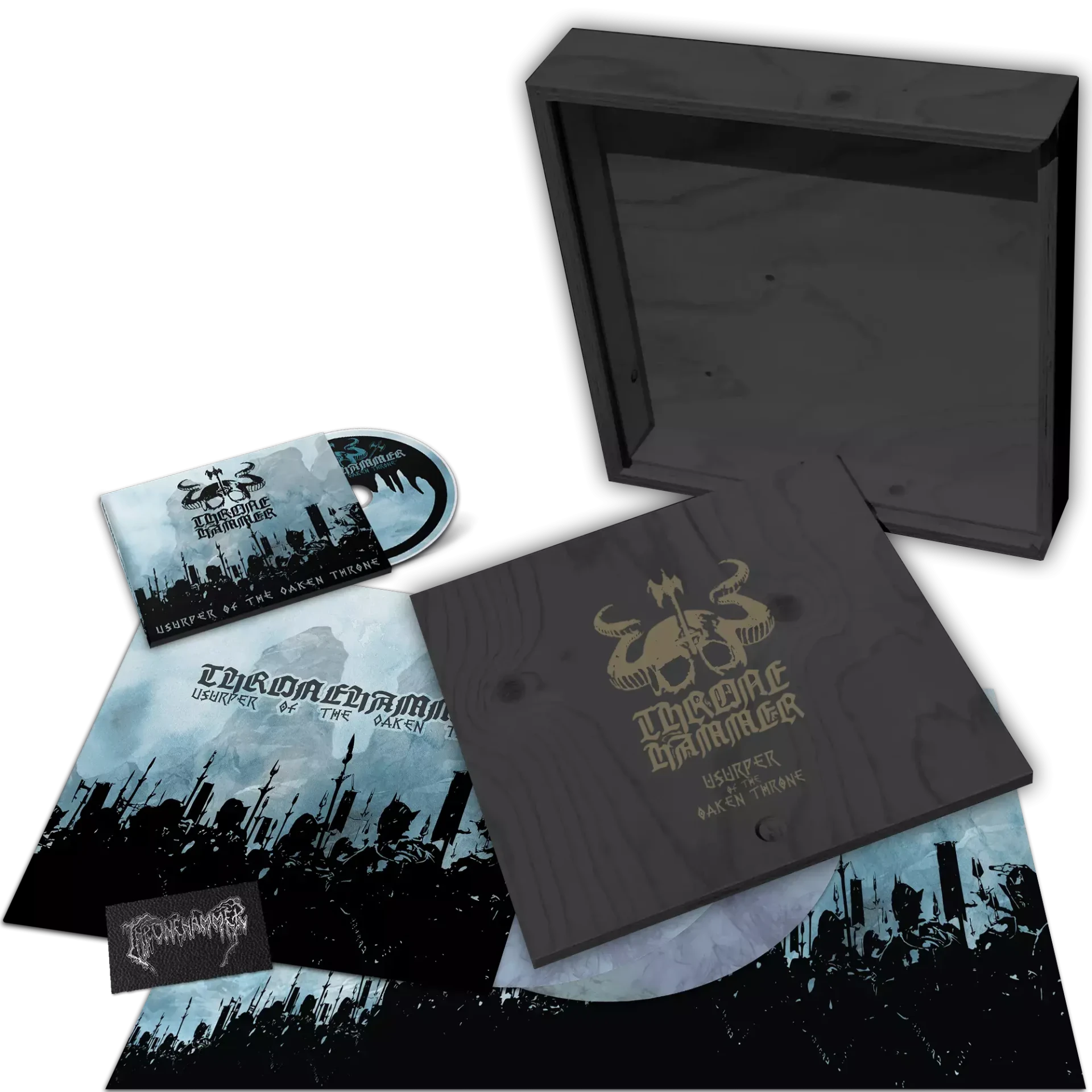 THRONEHAMMER - Usurper of the Oaken Throne · WOODEN LP BOX SET