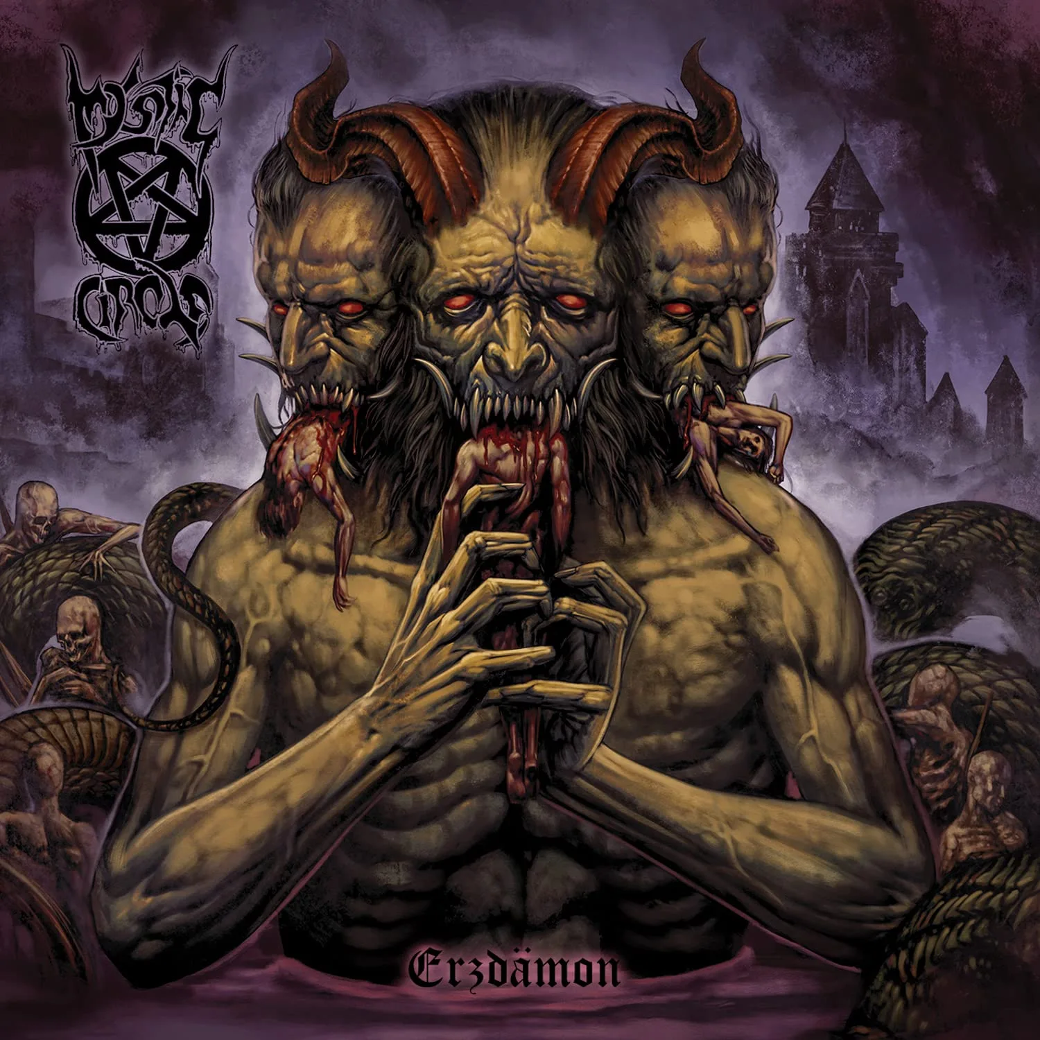 MYSTIC CIRCLE · Erzdämon | CLEAR/PURPLE LP (Black Metal Vinyl) · Picture 1