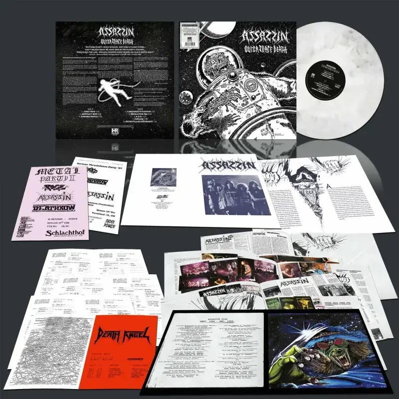 ASSASSIN · Outer Space Death | WHTIE/BLACK GALAXY LP (Thrash Metal Vinyl) · Picture 2