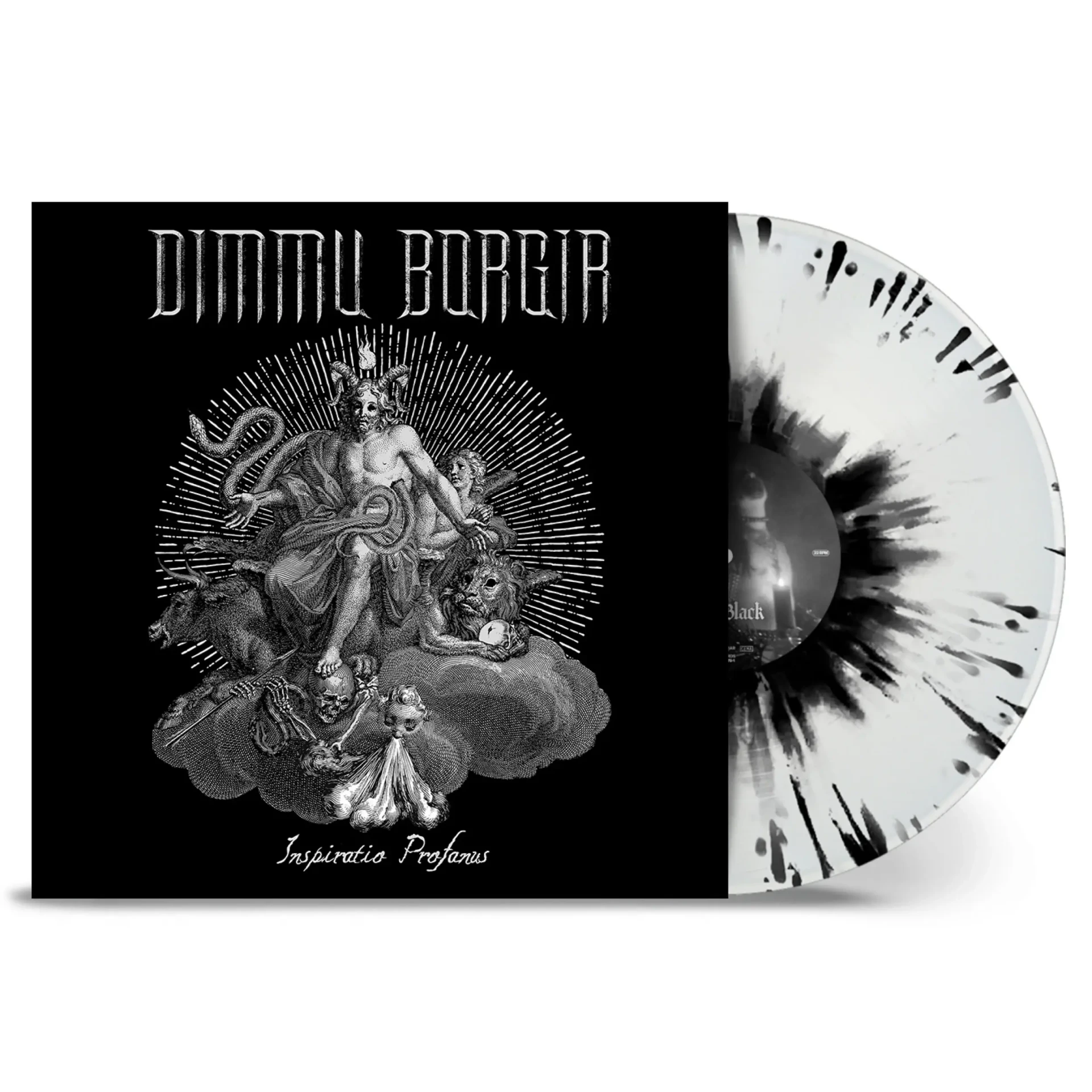 DIMMU BORGIR · Inspirato Profanus | BLACK/WHITE SPLATTER LP (Black Metal Vinyl)