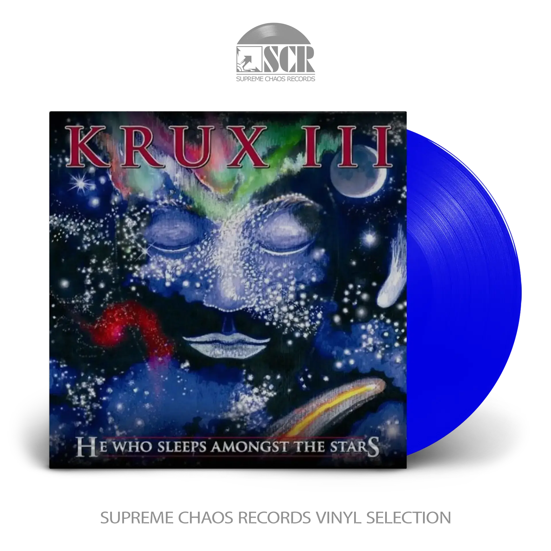KRUX · III - He Who Sleeps Amongst The Stars | BLUE LP (Doom Metal Vinyl)