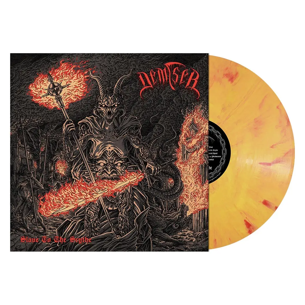 DEMISER · Slave to the Scythe | "CARBURETED FIRE" SOLAR FLARE YELLOW LP (Black Metal Vinyl)