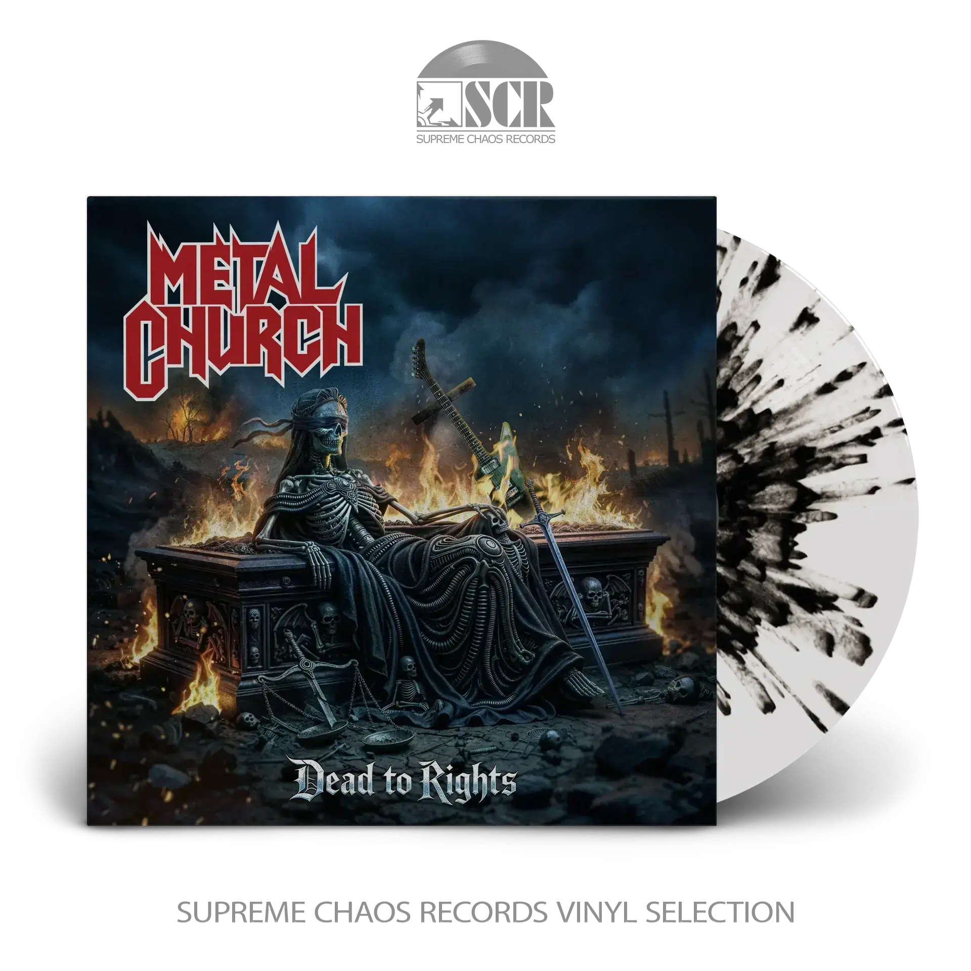 METAL CHURCH · Dead to Rights | WHITE/BLACK SPLATTER LP (Heavy Metal Vinyl)
