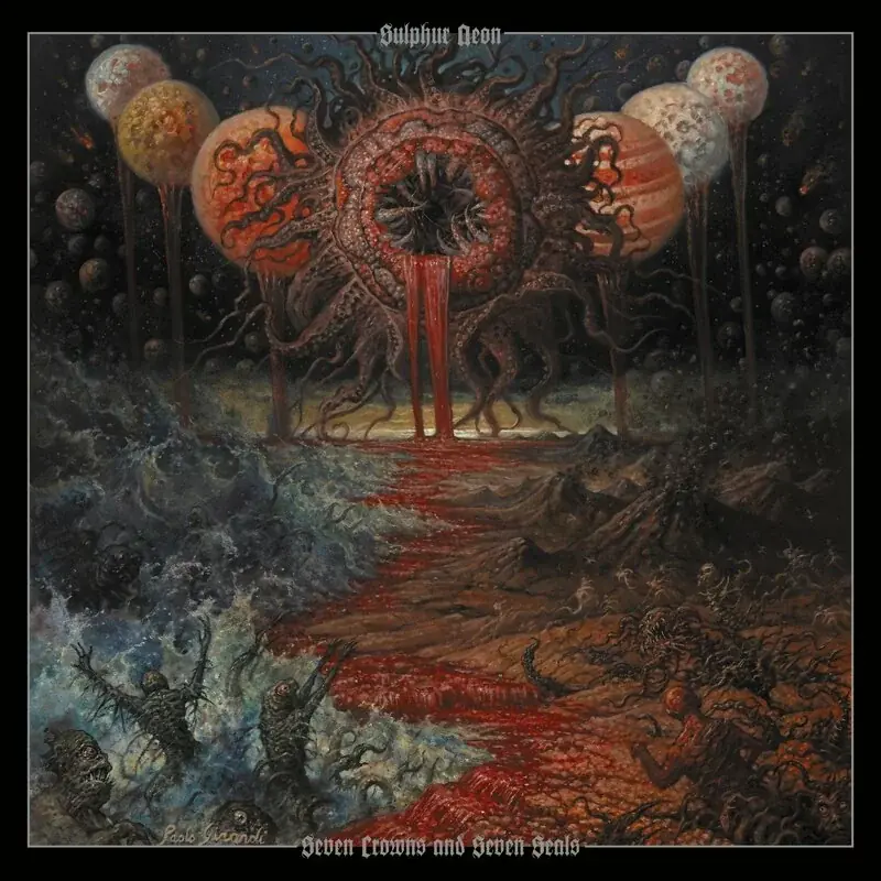 SULPHUR AEON · Seven Crowns And Seven Seals | SMOKE BLUE LP (Death Metal Vinyl) · Picture 1