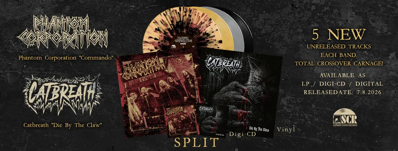 Phantom Corporation and Catbreath Split LP / MCD - preorder limited edition now!