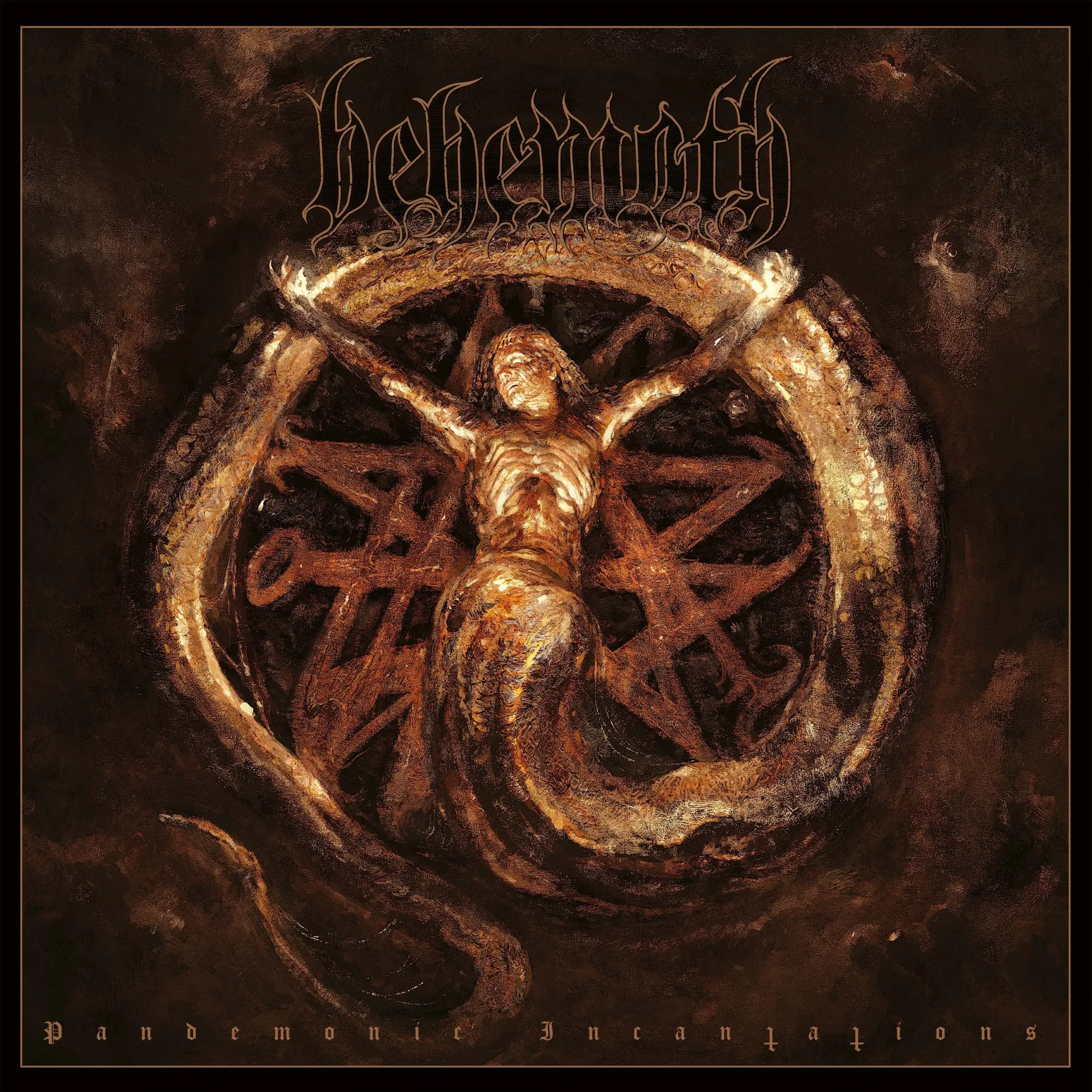 BEHEMOTH - Pandemonic Incantations · CLEAR/BROWN MARBLED 2LP (Black Metal/Death Metal Vinyl) · Picture 1