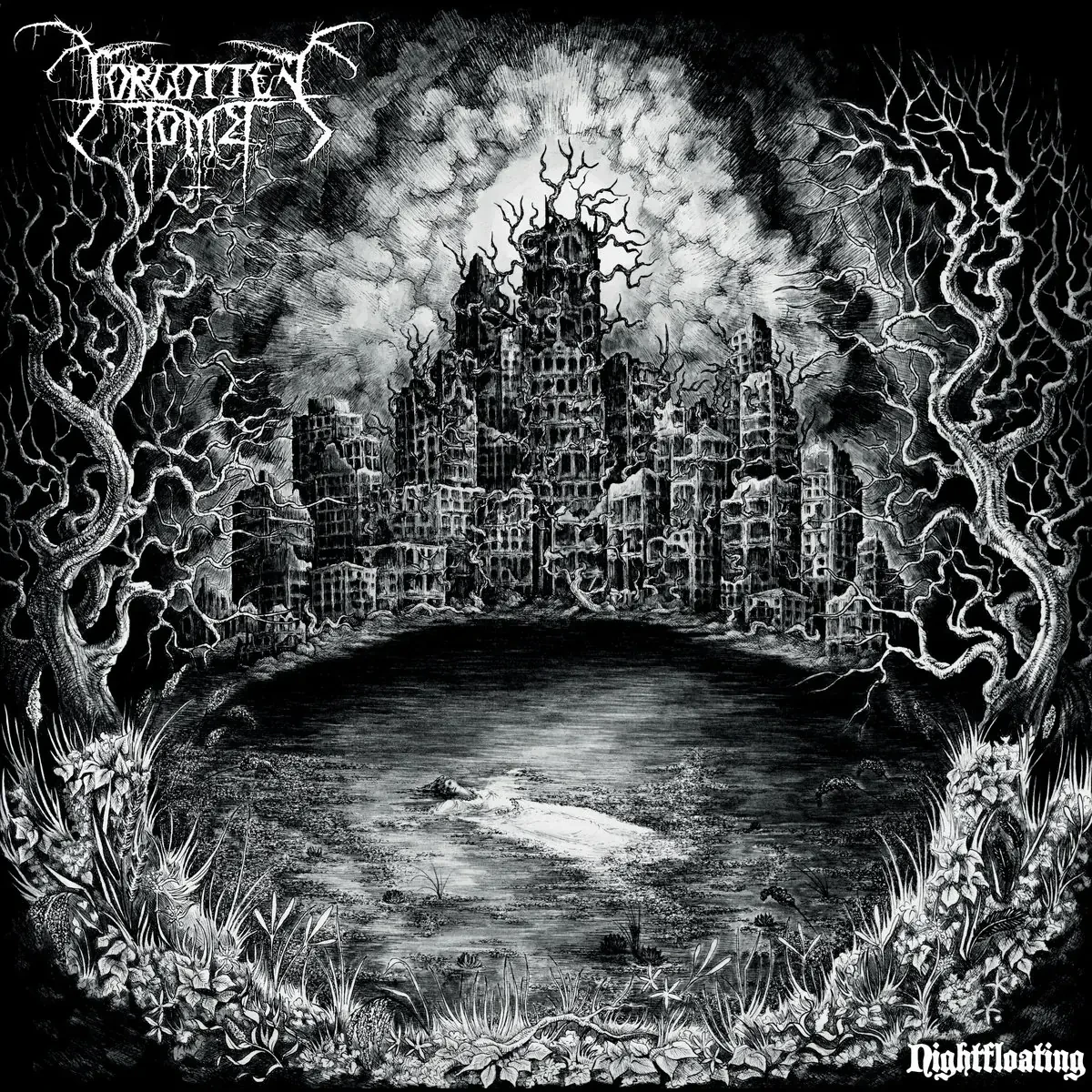 FORGOTTEN TOMB · Nightfloating | BLACK TAPE (Black Metal/Doom Metal Tapes)