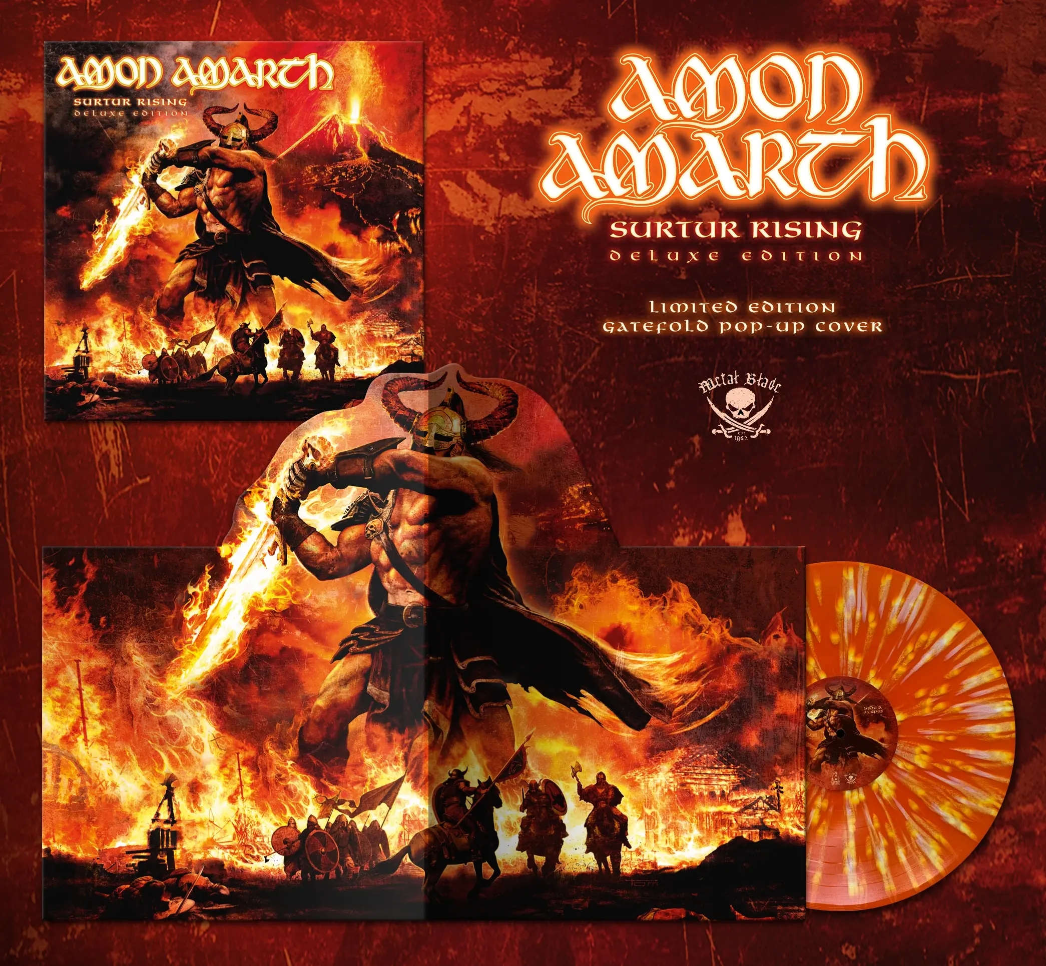 AMON AMARTH · Surtur Rising (B-Stock) | SUN YELLOW MARBLED LP (Death Metal Vinyl) · Picture 1
