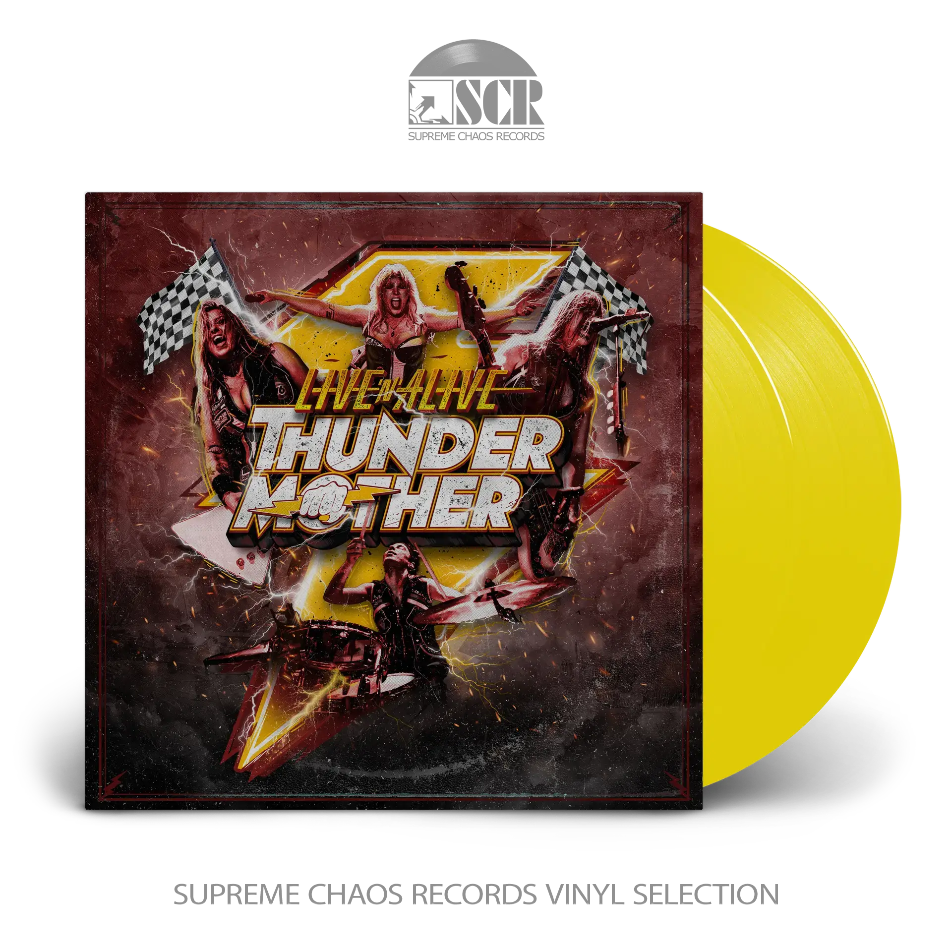 THUNDERMOTHER · Live'n'Alive | YELLOW 2LP (Hard Rock Vinyl)