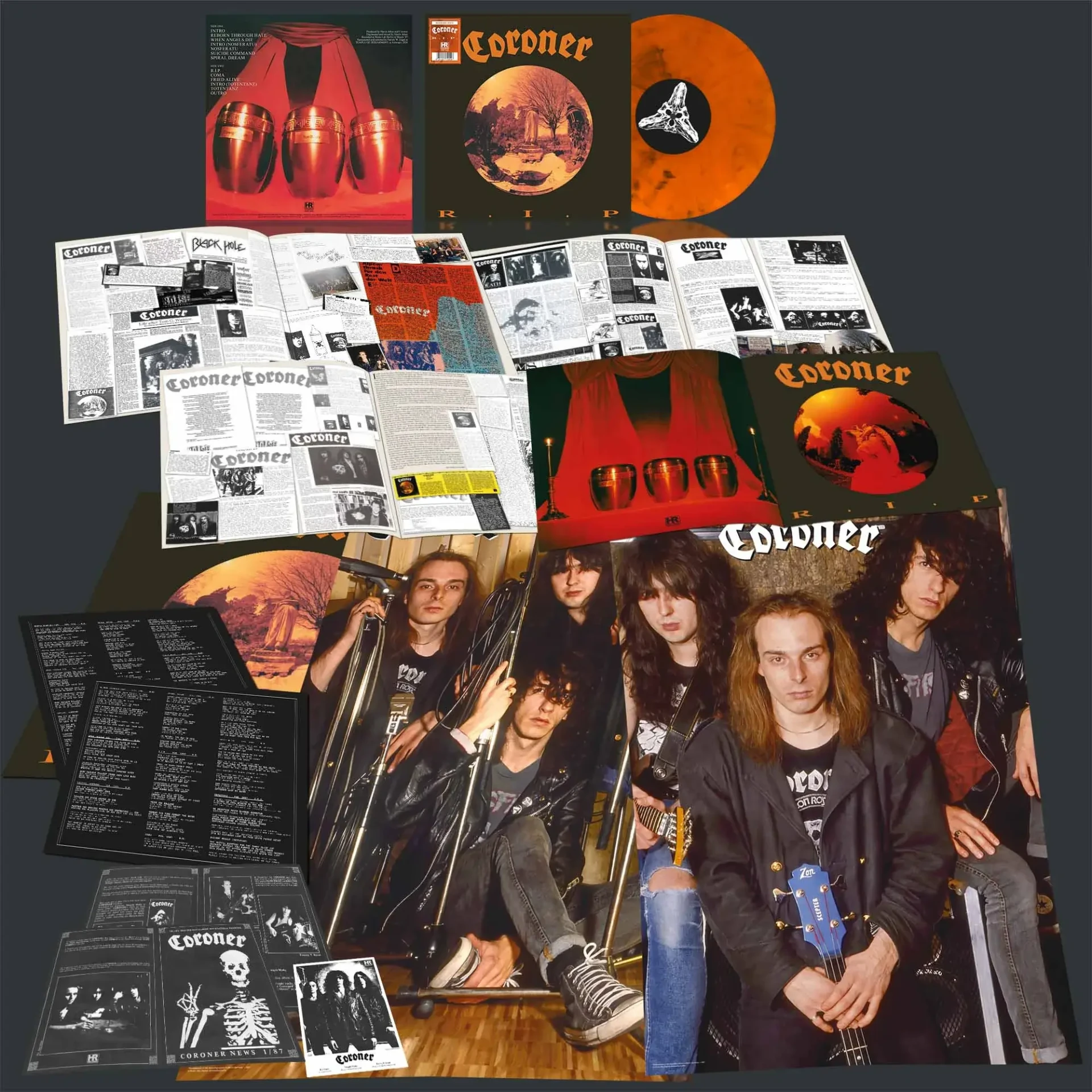 CORONER - R.I.P. [ORANGE MARBLED LP] (Thrash Metal Vinyl) · Picture 2