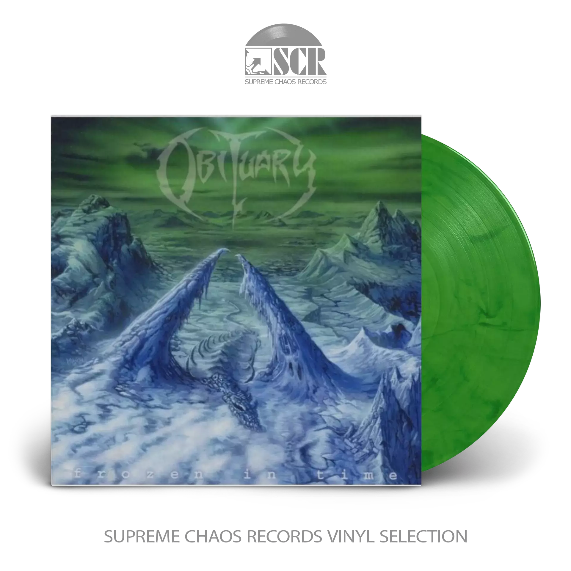 OBITUARY - Frozen In Time · GREEN/BLACK MARBLED LP (Death Metal Vinyl)