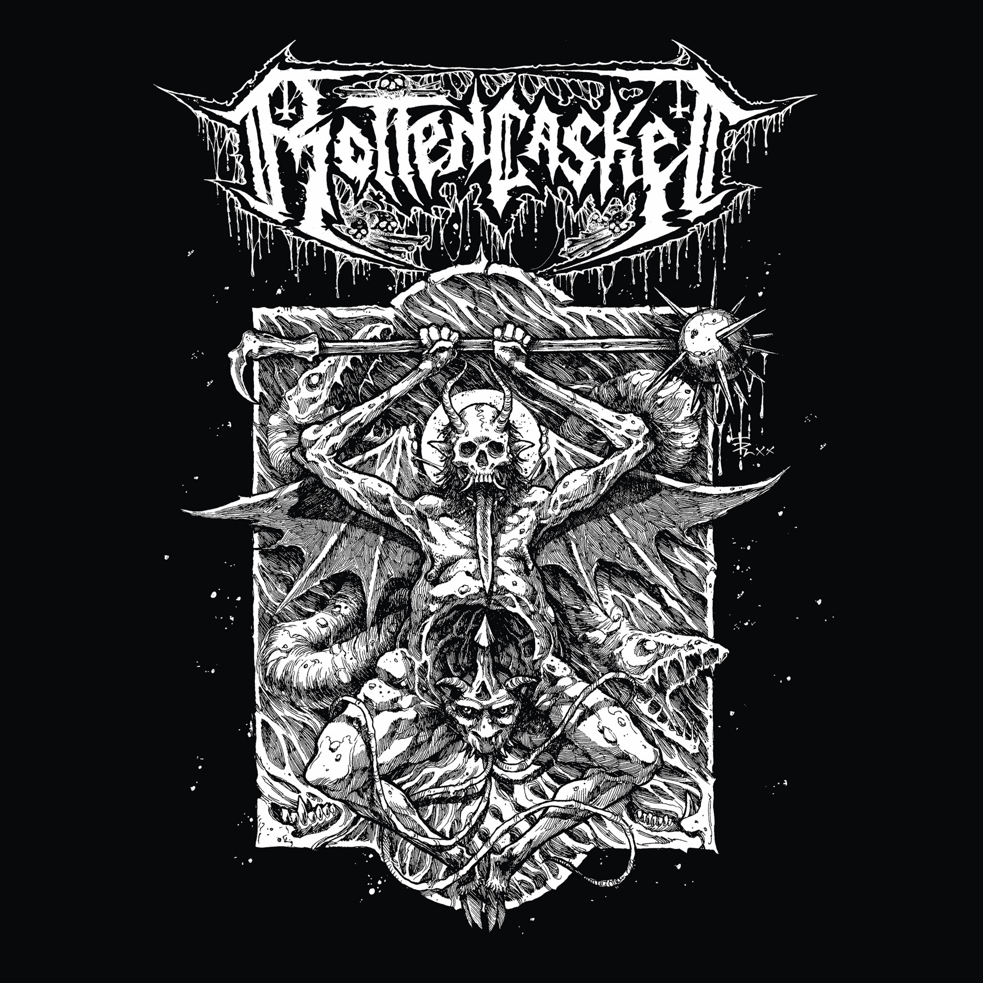 ROTTEN CASKET - First Nail in the Casket · SILVER LP (Death Metal Vinyl) · Picture 1