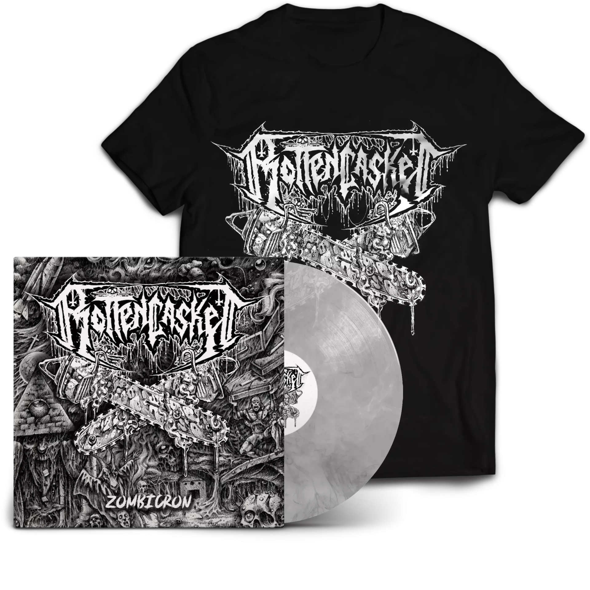 ROTTEN CASKET - Zombicron · LP BUNDLE ROTTEN CASKET - Zombicron · LP BUNDLE (Death Metal Vinyl)