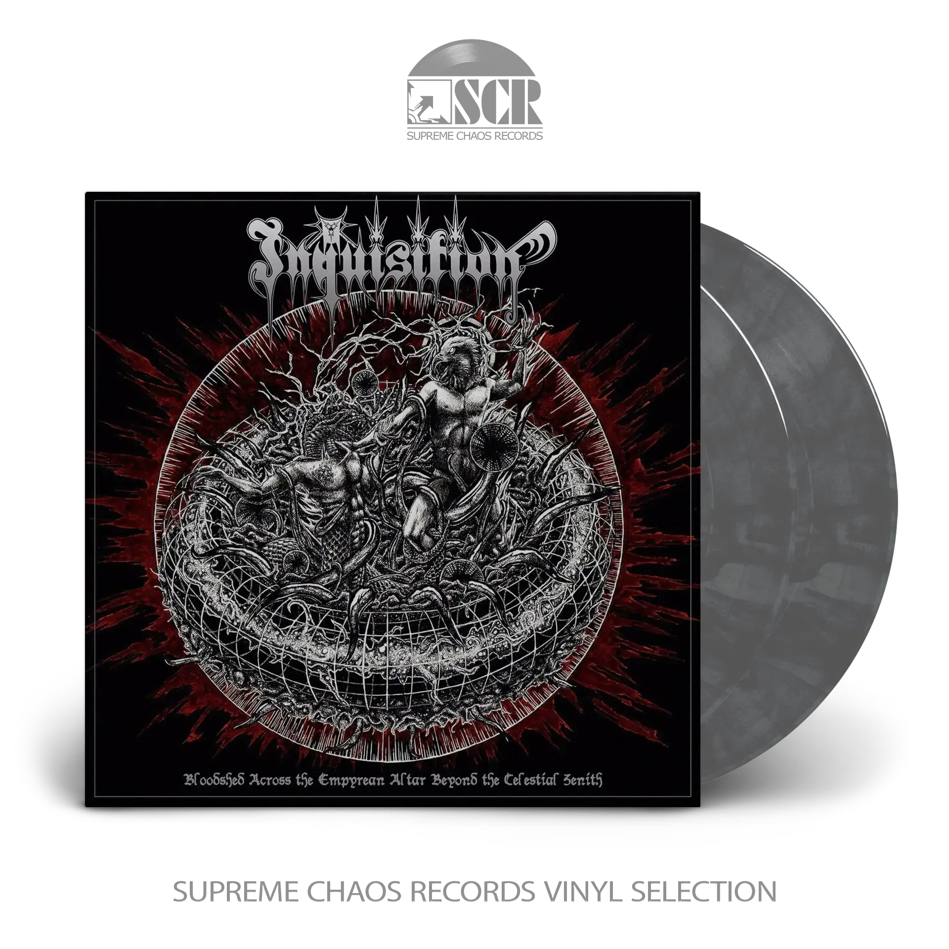 INQUISITION · Bloodshed Across the Empyrean Altar Beyond the Celestial Zenith | GREY MARBLED 2LP (Black Metal Vinyl)
