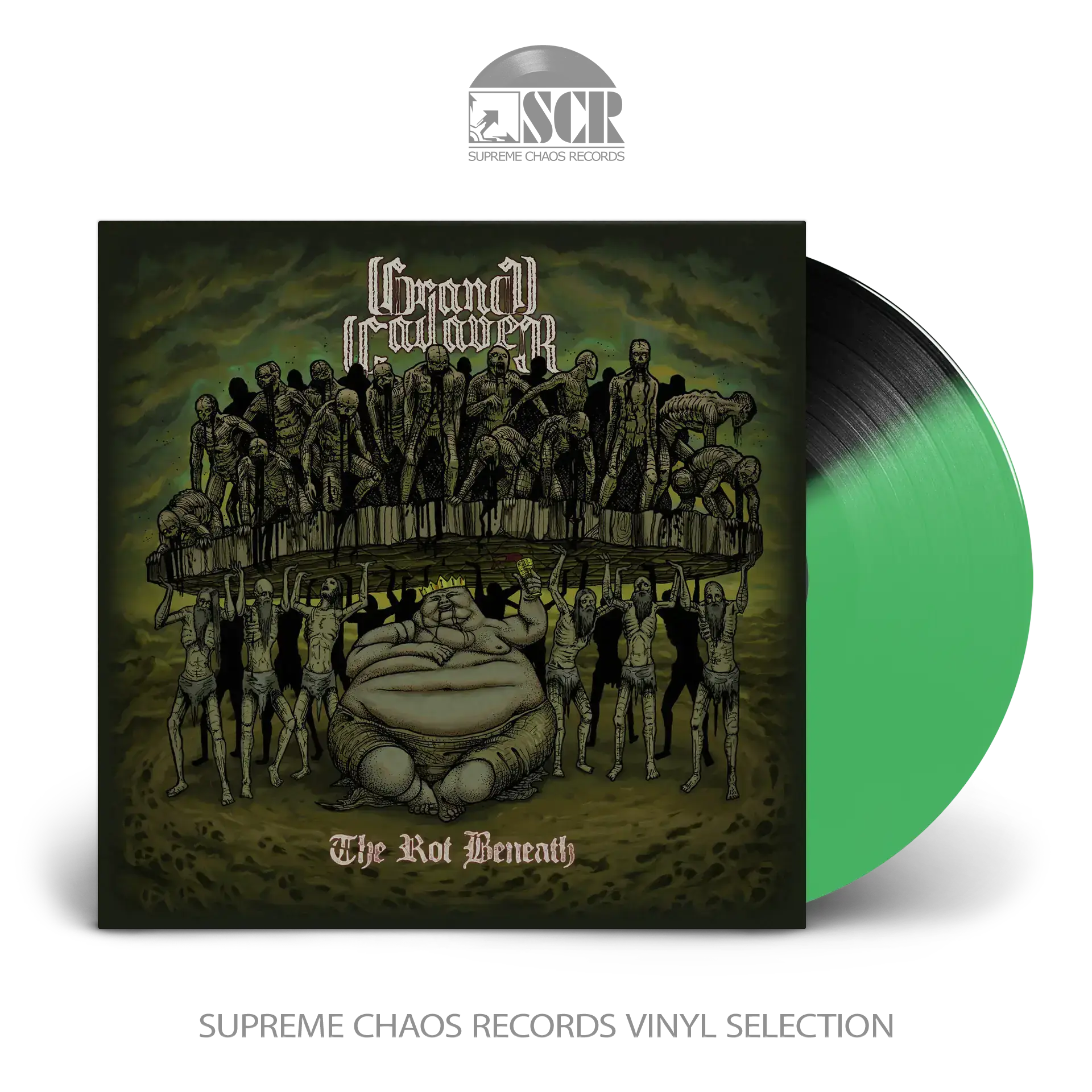 GRAND CADAVER · The Rot Beneath | GREEN/BLACK LP (Death Metal/Melodic Death Metal Vinyl)