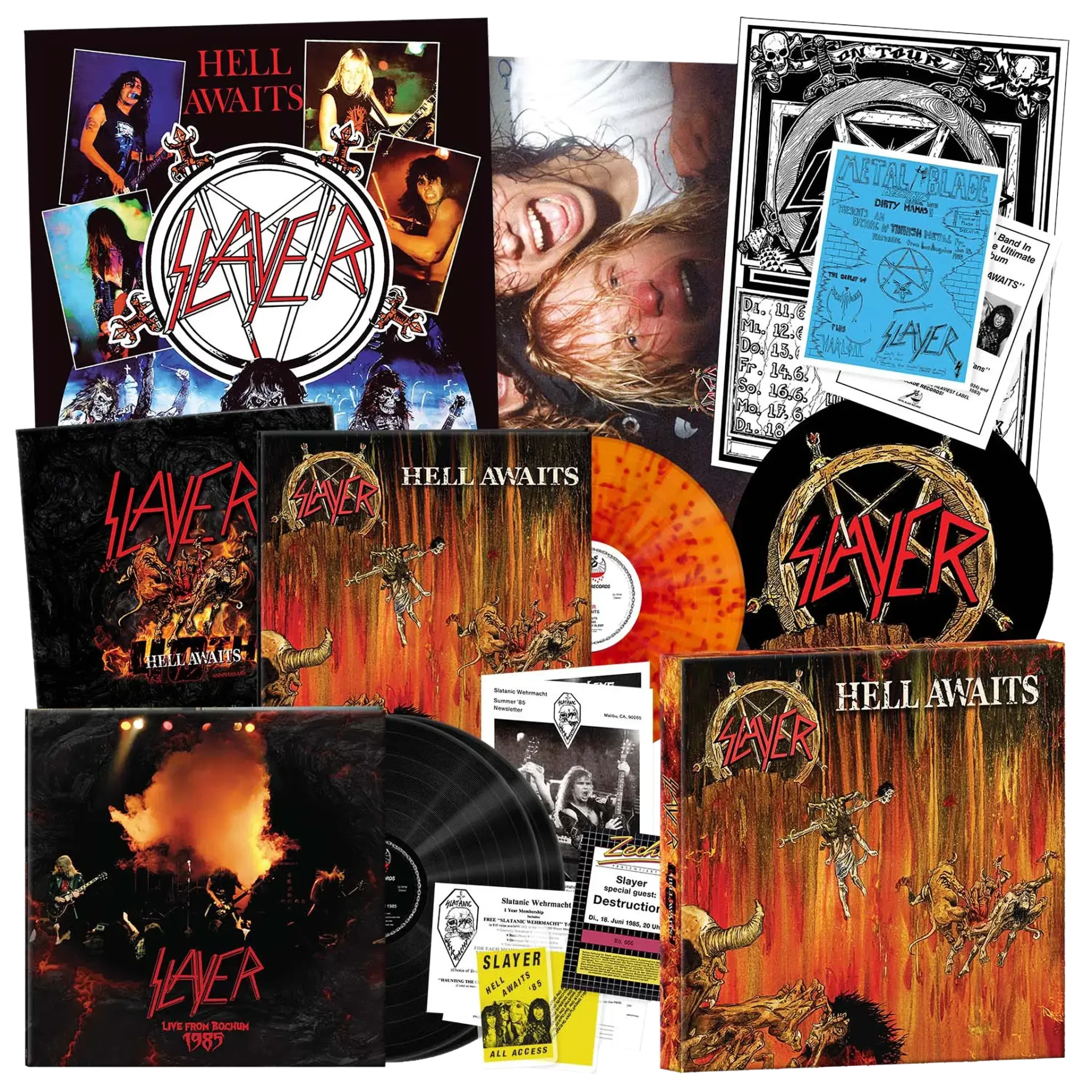 SLAYER - Hell Awaits - 40th Anniversary · SPLATTER 3LP BOX SET (Thrash Metal Vinyl)